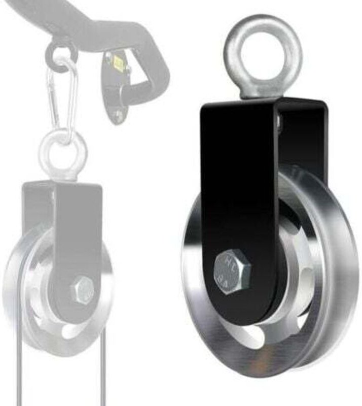 Heberolle, Kabelrolle 88mm mit U-Halterung, Rolle für DIY-Seilzugmaschine, Drahtseil