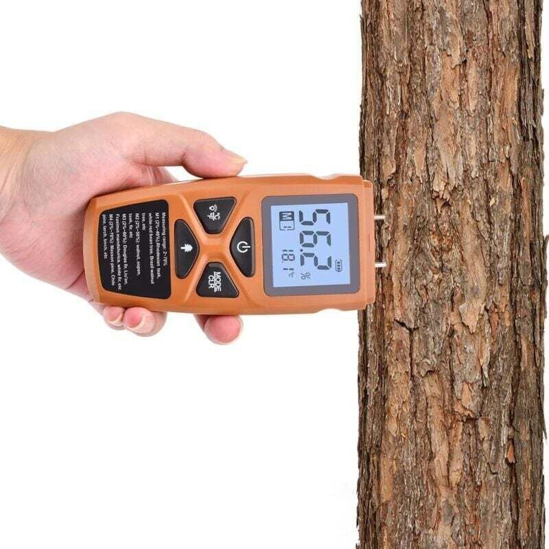 Brennholz-Feuchtigkeitsmesser, digitaler Feuchtigkeitsmesser mit Stiftsensor für Wände, Brennholz, Feuchtigkeitsdetektor...