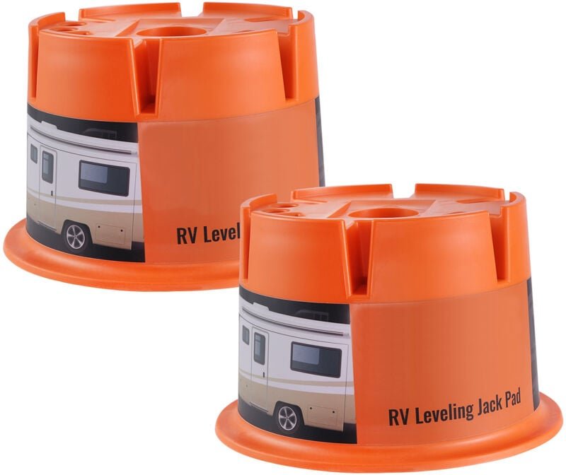 Mophorn - Trailer Jack Block, 2000 lbs Kapazität rv Nivellierblock, hochwertiger Polypropylen-Stabilisator, RV-Reisezube...