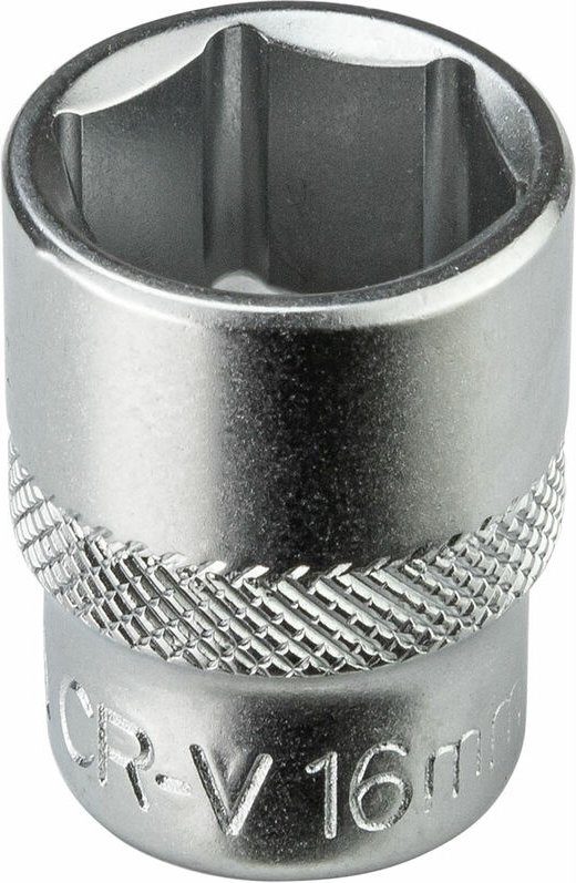 Thumbnail - Stecknuss Sechskant 16mm 6 Kant 3/8' kurz (cr-v)