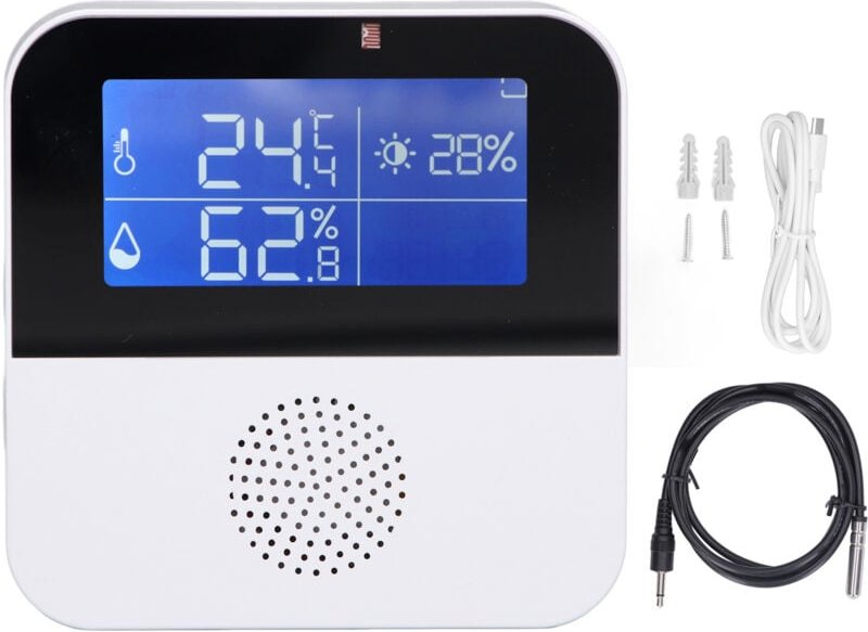 5-in-1-WLAN-Smart-Temperatur- und Feuchtigkeitssensor mit Digitalanzeige und App-Steuerung für die Werkstatt