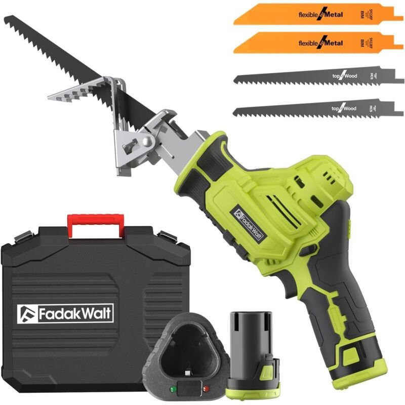 Pulituo - Scie Sabre Sans Fil 12V Scie Egoîne Electrique sans Fil Vitesse Variable 0-2700RPM,vert scie sabre sans fil av...