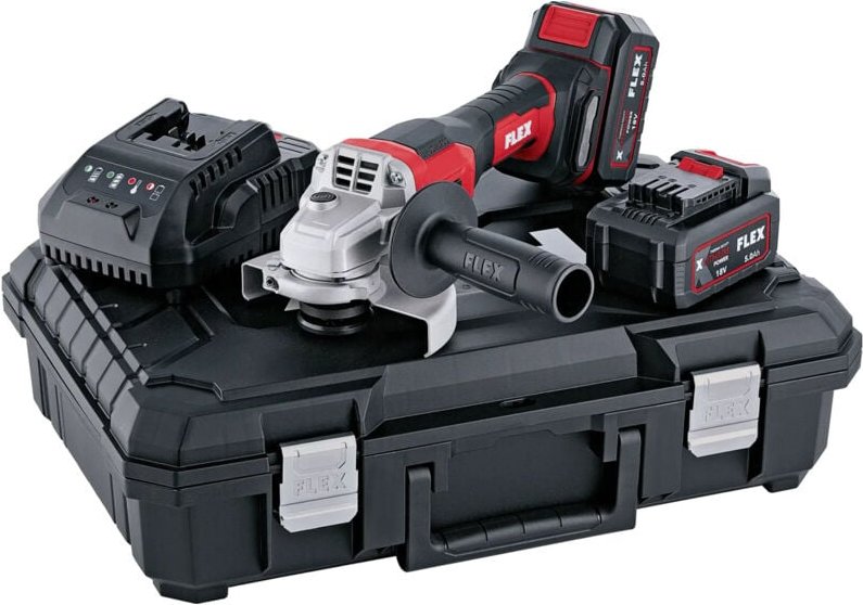 Flex Akku Winkelschleifer l 125 18.0-EC ld / 5.0 Set, 2x 5,0 Ah und Ladegerät im Koffer