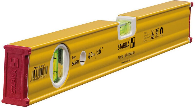 Thumbnail - Stabila Type 80 ASM 19177 Leichtmetall-Wasserwaage mit Magnet 40 cm