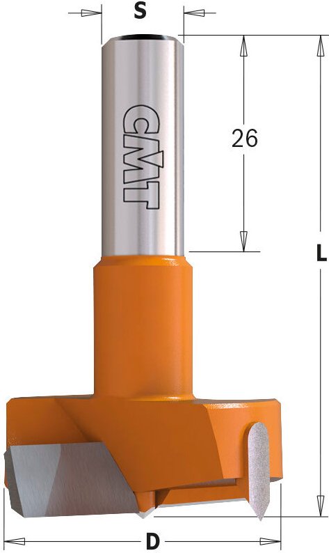 317.450.12 BOHRSPITZE FÜR CERN. HW Z2+2 S=10x26 D=45x57.5 SX