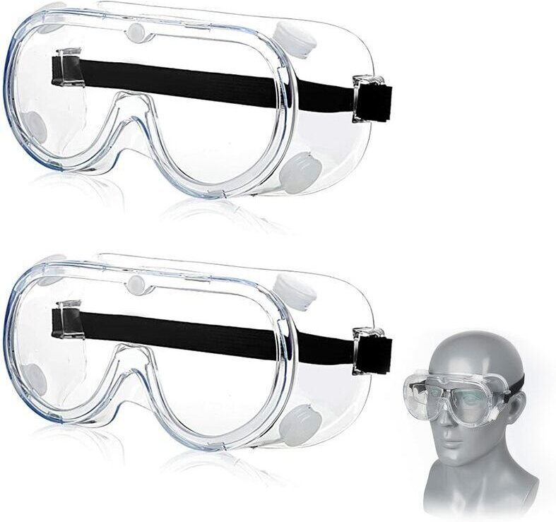 Zweiteilige Schutzbrille gegen Tröpfchen, Augenschutz, Staubschutz, Antibeschlagschutzbrille für den täglichen Gebrauch,...