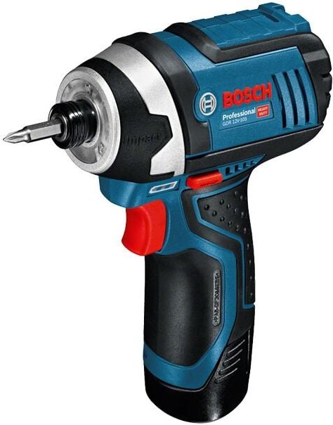 Bosch Professional - Bosch Akku-Drehschlagschrauber gdr 12V-105, incl. 2x Akku gba 2 Ah, Schnellladegerät, l-boxx