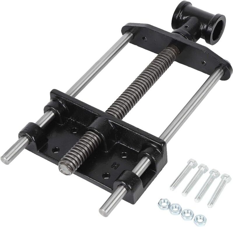 Ej.Life Holzbearbeitungs Schraubstock, 7"Hochleistungs Tischklemmbett Metallschraubstockclip Festes Reparatur Schraubsto...