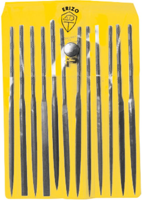 Erizo-LAE12E-Estuche de 12 limas de aguja entrefina