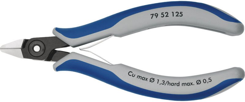 Präzisions-Elektronik-Seitenschn.L.125mm Form 5 Facette ja,sehr kl.pol. Knipex