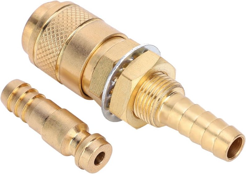 FTVOGUE wassergekühlter Schnellkupplungsverbinder für MIG/TIG-Schweißbrenner - Messingausführung (GELB)