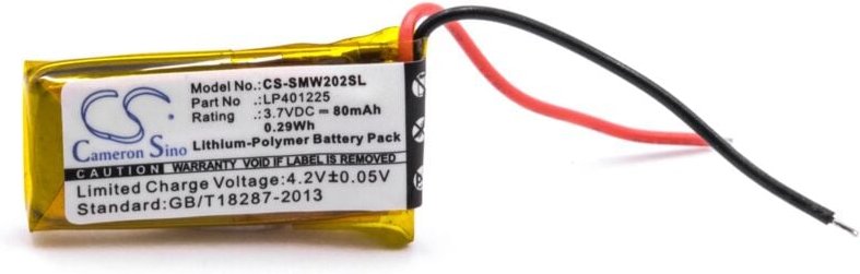 Vhbw - 1x Akku Ersatz für Sony LP401225 für MP3-Player Musik Player (80 mAh, 3,7 v, Li-Polymer)