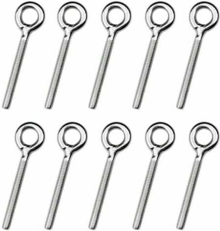 Packung mit 25 M4-Augenschrauben, geschweißten Ringschrauben, Schraubringen, Ösenhakenschrauben für Gartenschaukeln