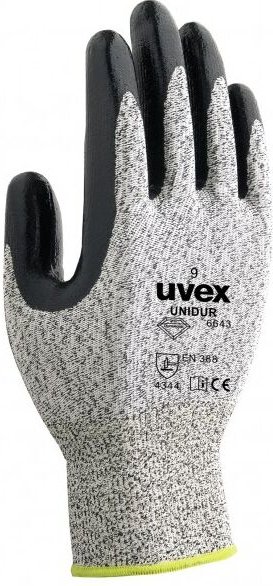 uvex Schutzhandschuh unidur 6643 grau Gr. 7