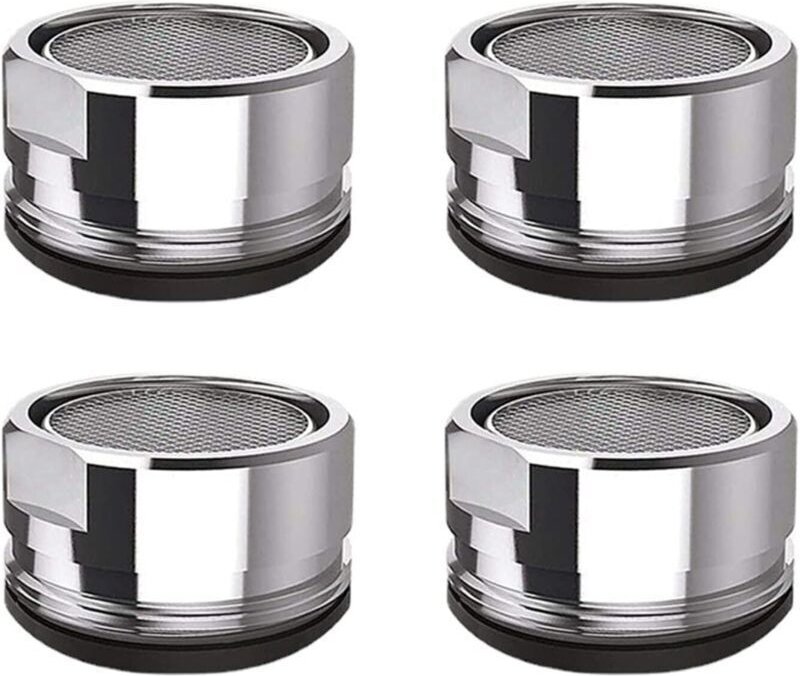 4 Stück M24 Wasserhahn-Luftsprudler, Edelstahl-Wasserhahnfilter, Wasserhahn-Luftsprudler, Küchen- und Badezimmer-Wasserh...