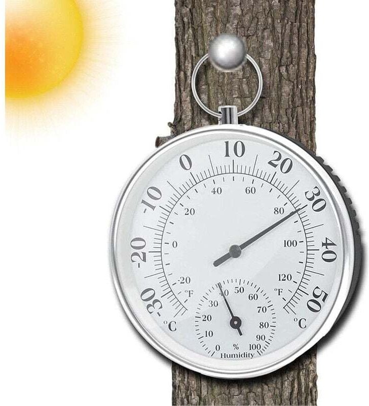 Thumbnail - Innen- und Außenthermometer und Hygrometer, großes digitales Wandthermometer für Garten, Auto, Haus und Gewächshaus