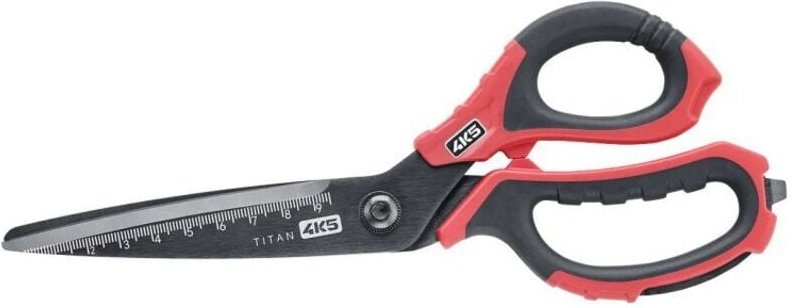 4K5 - Tools 600.500A Universalschere Linkshänder, Rechtshänder Schwarz/Rot