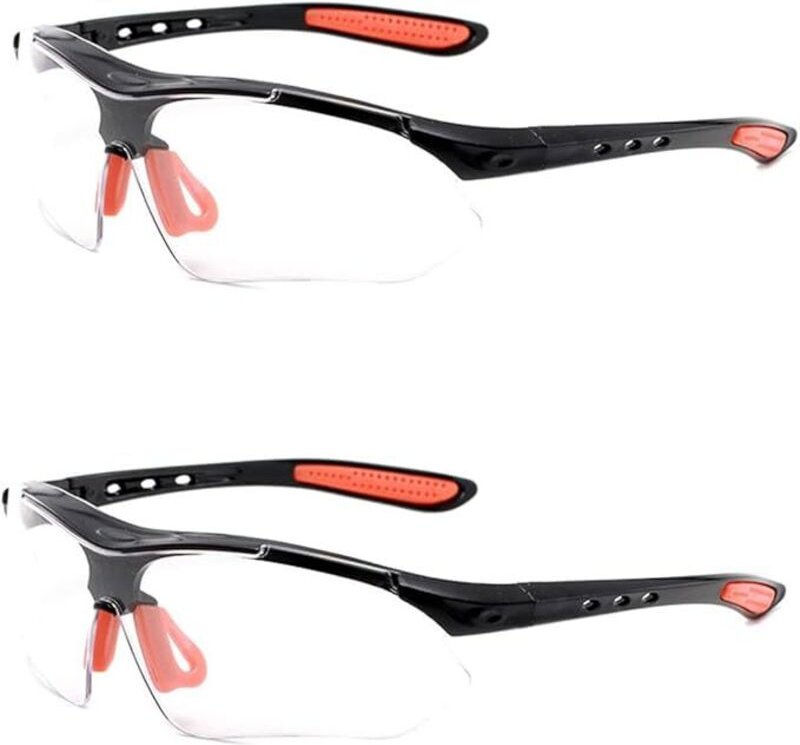 Zweiteilige Schutzbrille, klare Schutzbrille, leichte Schutzbrille, Schutzbrille über der Brille, Jagd, Sport, Schießspo...