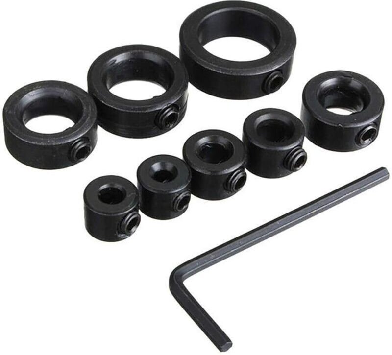 Tiefenanschlag, Bohrtiefenanschläge, Tiefenanschlagringe, 8 Stück Tiefenanschlagringe, Positionierring mit Innensechskan...