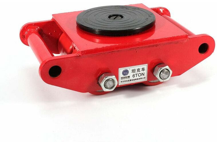 Senderpick - 6Ton Transportfahrwerk Machinery Mover Schwerlastrollen Roller Panzerrolle Rot