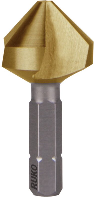 RUKO Kegel- und Entgratsenker-Bit 90° HSS-TiN "Kurz" Senkdurchmesser Ø2: 16,5 mm