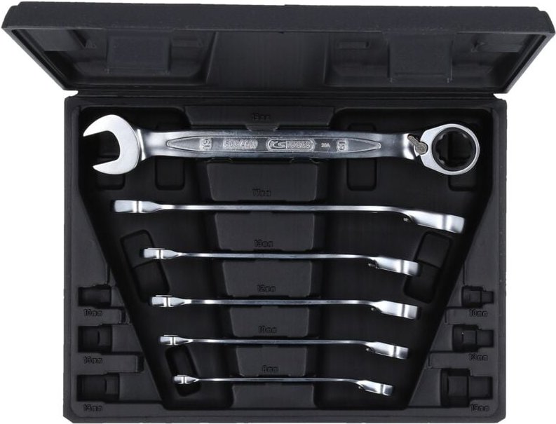 Ks tools GEARplus Ratschenringmaulschlüssel-Satz, umschaltbar, 6-tlg ( 503.4646 )