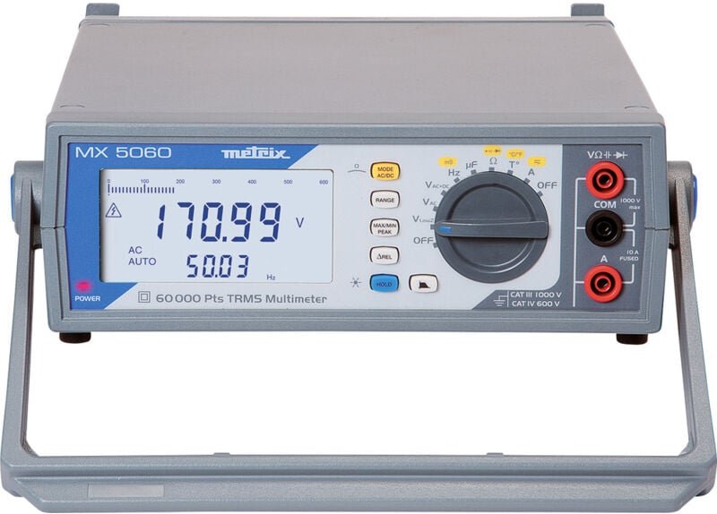 Mx 5060 Tisch-Multimeter digital, analog cat iii 1000 v Anzeige (Counts): 60000 - Metrix