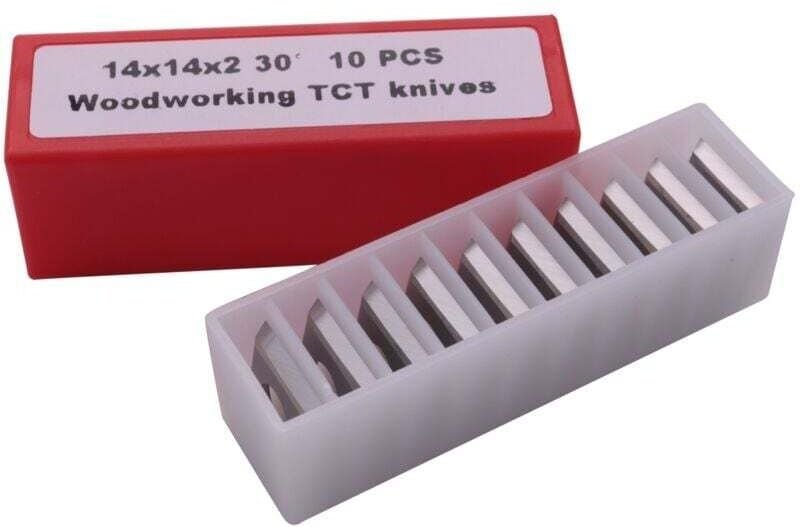 10 Ersatz-Hartmetall-Sägeblätter, 30°-Winkel, für die Holzbearbeitung, 14 x 14 x 2 mm