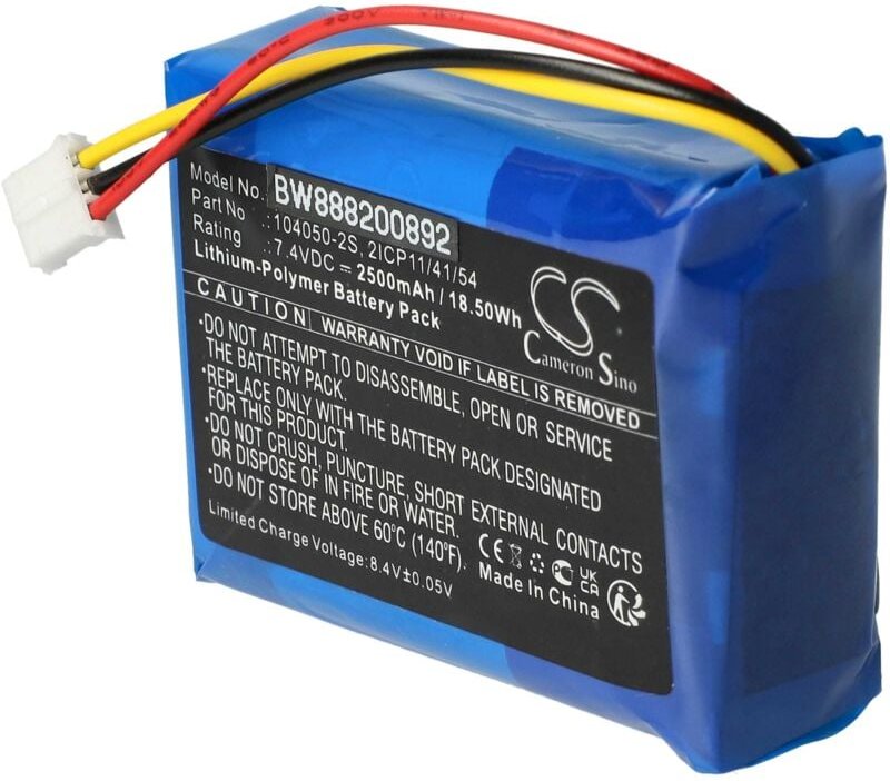 Vhbw - Akku Ersatz für Philips 104050-2S, 2ICP11/41/54 für Lautsprecher Boxen Speaker (2500mAh, 7,4V, Li-Polymer)