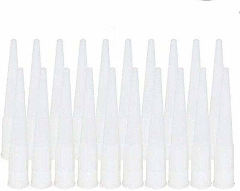 20 Stück Silikon-Kartuschendüsen, Ersatz-Silikon-Düsenspitzen, Kartuschendüsen (Innendurchmesser der Schnittstelle: 15 m...