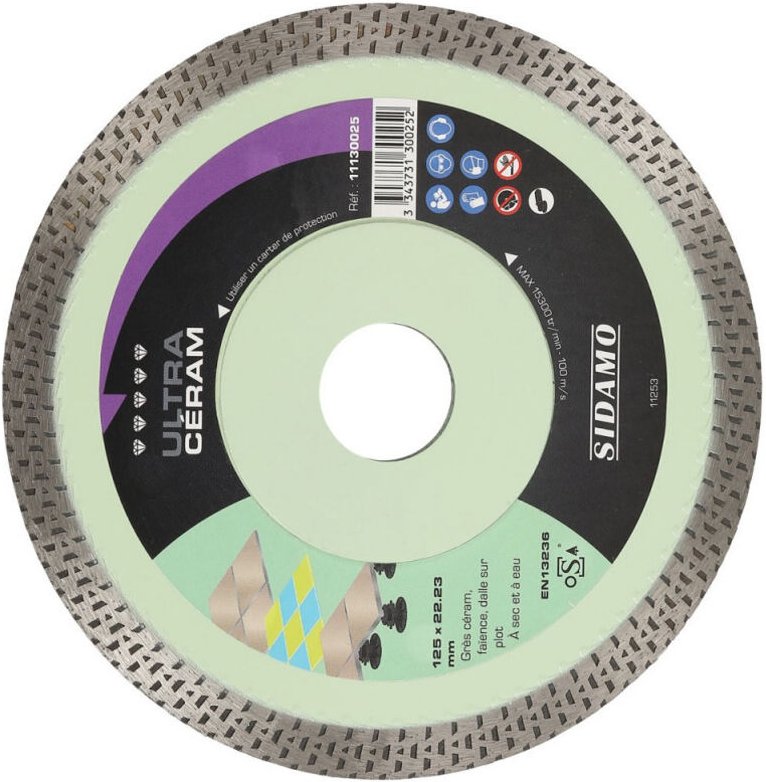 Sidamo - Ultra Ceram Diamantscheibe - D. 125 X 22,23 X H 10