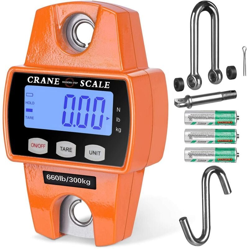 Gotrays - 660lb 300kg Digitale Hängewaage - Robuste wasserfeste Fischwaage - Handgepäckwaage, Kofferwaage, Jagdwaage, Ba...