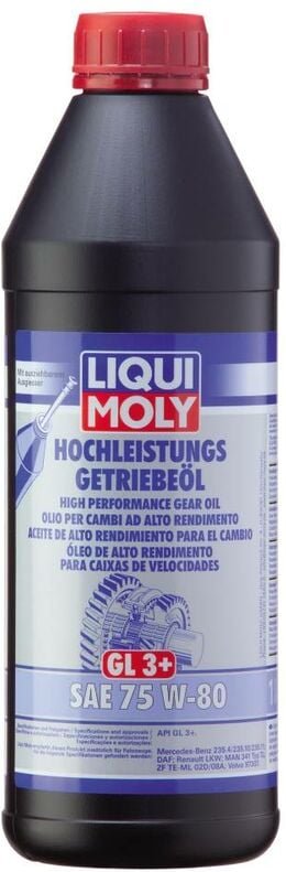 Liqui Moly - Hochleistungs-Getriebeöl GL3+ sae 75W-80 1 l Getriebeöle & Hydrauliköle
