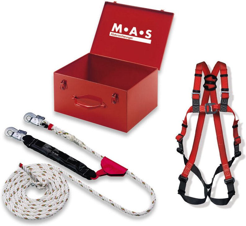 Sicherheitsset MAS 30 / PSA Dachdecker-Set, Seil 10m, Auffanggurt