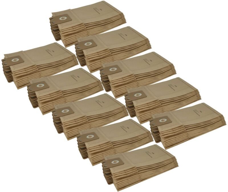 vhbw 100x Staubbeutel kompatibel mit Nilfisk GDP 2000 Staubsauger - 44,5cm x 22cm braun