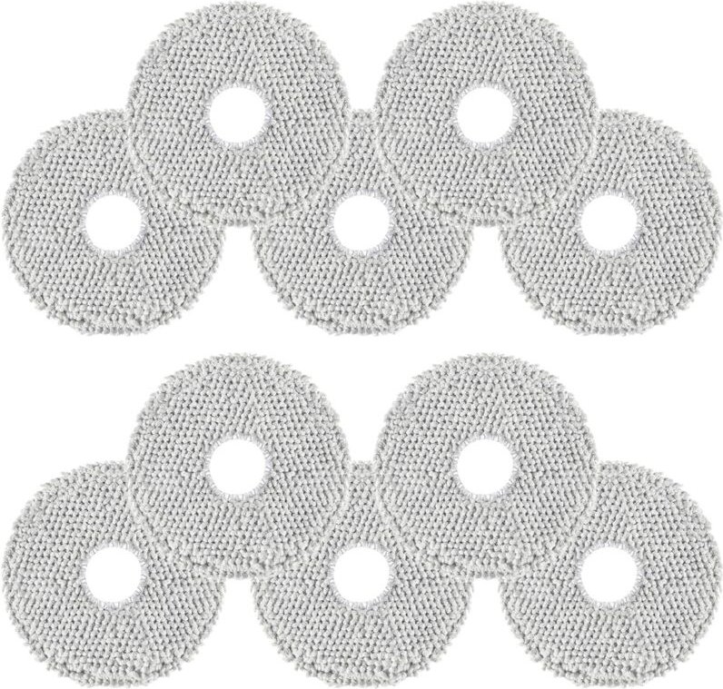 10 Stück Wischmopp für Dreame L10/L20/L40/L50/X30/X40/X50/Mova E30/E40/P50/V50 Ultra Saugroboter,Mikrofaser Weich Waschb...