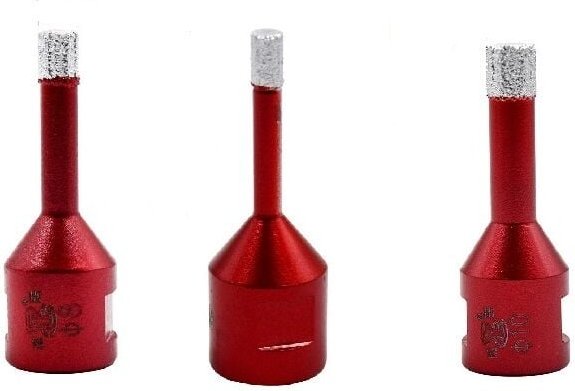 3 Stück Diamantbohrer 6 mm/8 mm/10 mm vakuumgelötete Bohrkronen mit M14-Gewinde zum Trockenbohren von Porzellan, Fliesen...
