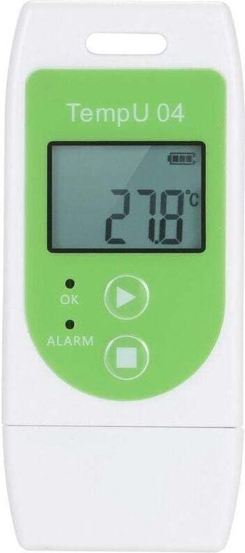 USB-Thermometer mit Datenlogger (grün) – Speichert 32.000 Messwerte, wiederverwendbar – Präzise Temperaturmessung – Für ...