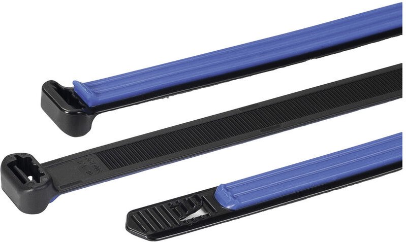 Hellermanntyton - 111-50001 SGT100S-PA66HIRHSUV/TPE-BK/BU Kabelbinder 12.7 mm Schwarz/Blau 1 St.