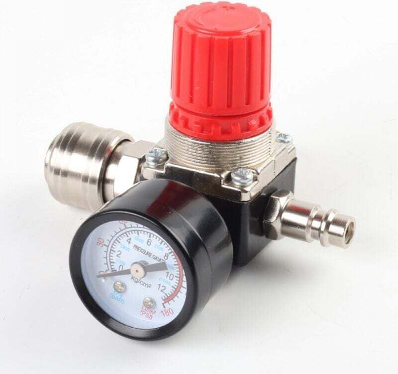 Régulateur De Pression D'Air Comprimé 120 PSI Avec Manomètre Séparateur D'Eau 1/4 Pouce Norme UE 4 Trous