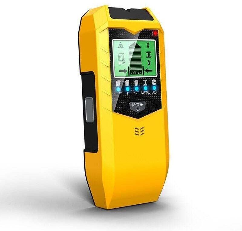 5-in-1-Kabeldetektor – Wandscanner mit LCD-Bildschirm und akustischem Alarm – Findet elektrische Leitungen und Metallroh...