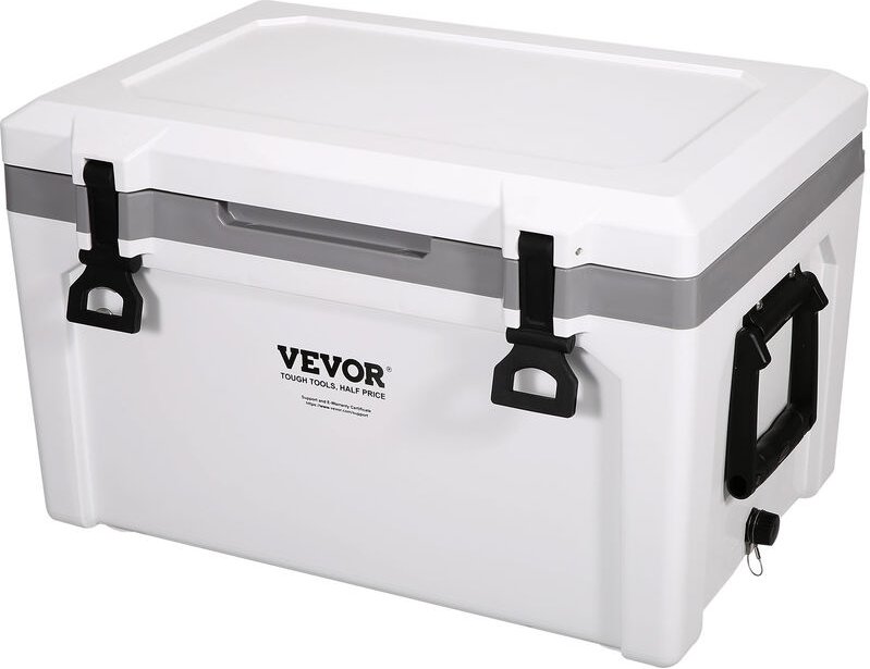 VEVOR Passive Kühlbox Eisbox 57,26 L, Isolierte Kühlbox Camping Thermobox 45-50 Dosen, Campingbox Kühlschrank mit einem ...