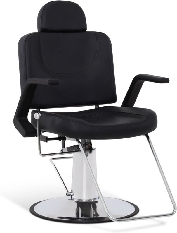 Friseurstuhl mit Kopfstütze, Friseurstühle mit Hydraulikpumpe 360° Drehbar, Friseureinrichtung Höhenverstellbar, Barber ...