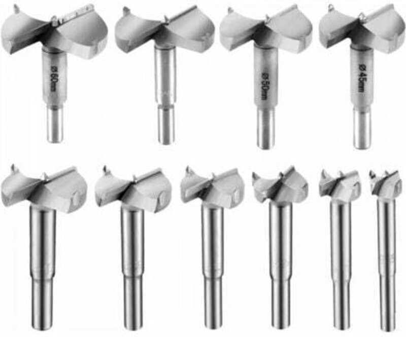 10 Stück Holzbohrer 15-60mm Holzfräser Hartmetall Holzbohrer Lochsäge Holz Fräser Bohrer Holz 15mm 20mm 25mm 30mm 35mm 4...