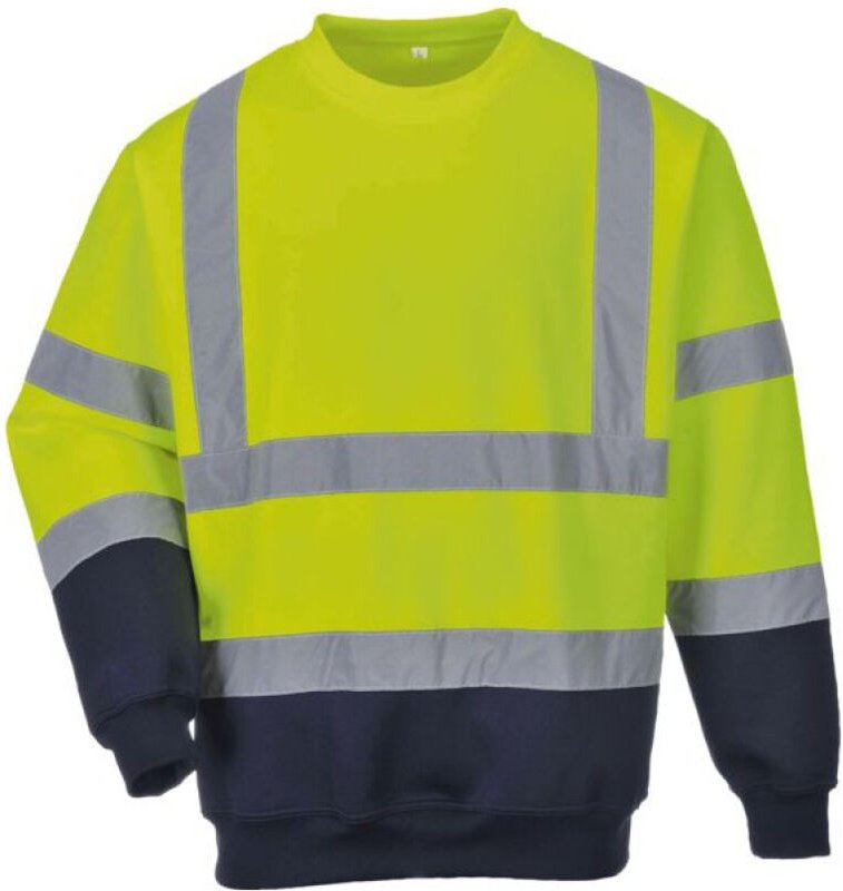 Bicolor-Hoodie Hivis Farbe: Gelb/Navy Größe M - Portwest