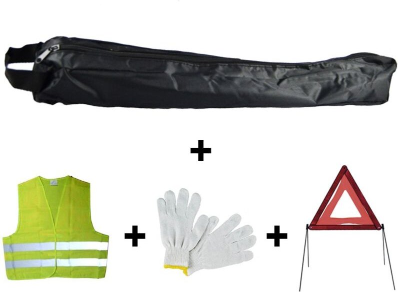 JBM 53171 Emergency Black Bag Mini+Dreieck+Weste+Handschuhe