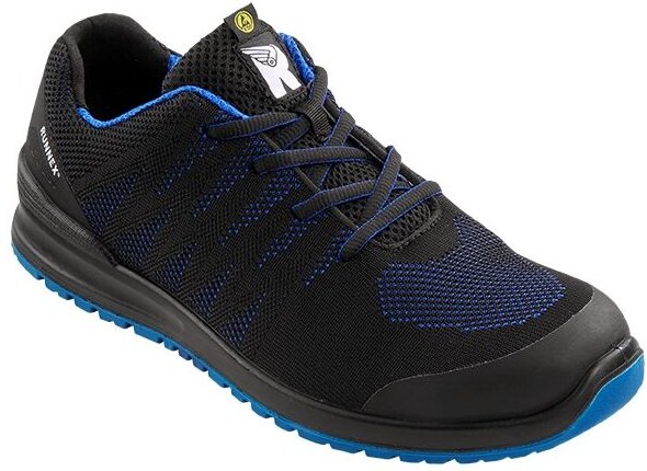 RUNNEX® S1P ESD-Sicherheitshalbschuhe SportStar schwarz/blau 5109 Gr. 48