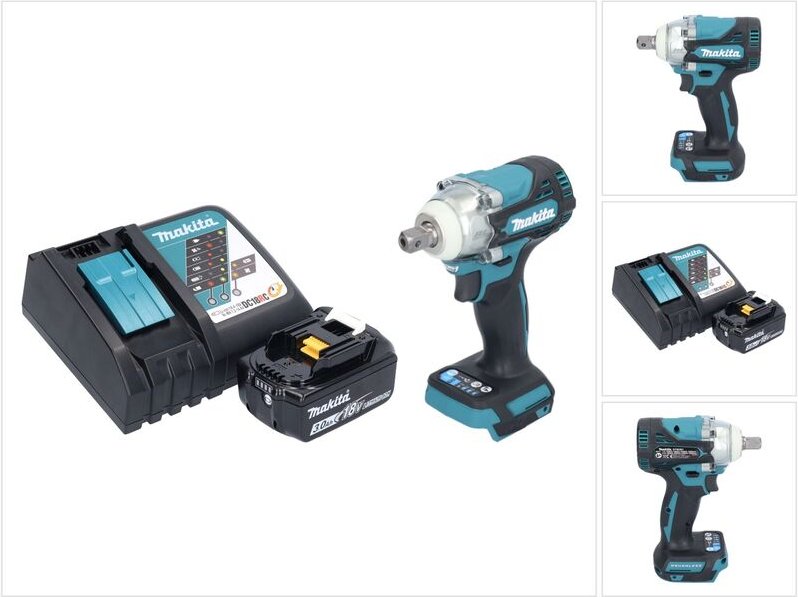 Makita DTW 301 RF1 Akku Schlagschrauber 18 V 330 Nm 1/2" Brushless + 1x Akku 3,0 Ah + Ladegerät