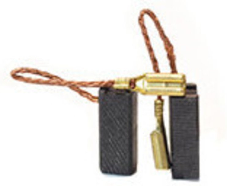 Set aus 2 anpassbaren Kohlen für Virutex. Abmessungen: 5 x 6 x 15 mm.