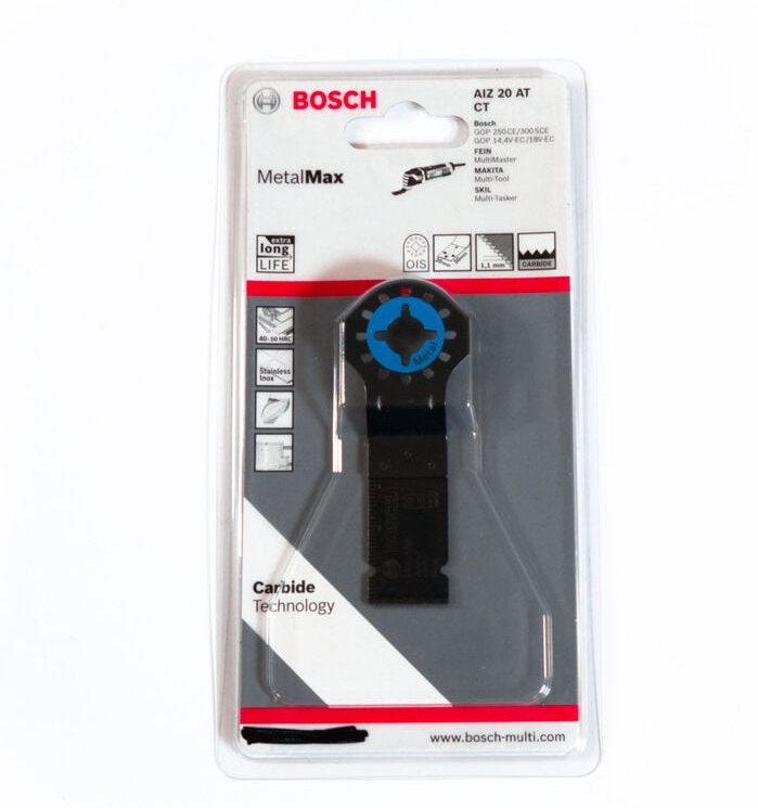 Carbide Tauchsägeblatt aiz 20 at Metal 40 x 20 mm, VE1 mit ois Aufnahme ohne starlock - Bosch